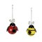Set of 2 Metal Ladybug & Bumble Bee Hanging Bird Houses Decorative Yard Decor
